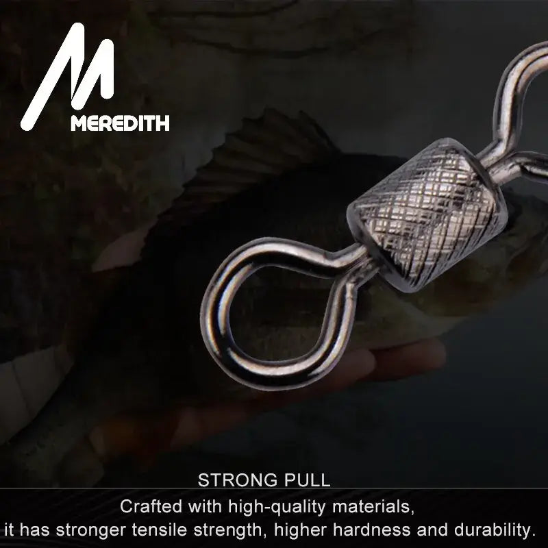 Ball Bearing Swivel with Safety Snap – 302 Stainless Steel 50pc (4 Sizes) | Color: Size6 12mm 28kg Size10 9mm 13kg