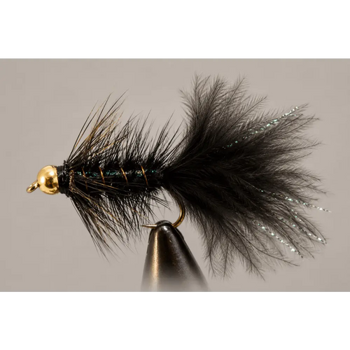 Bead Head Woolly Bugger Fly – 7 Colors - Black / 4 / 3 Pack - Fishing Flies
