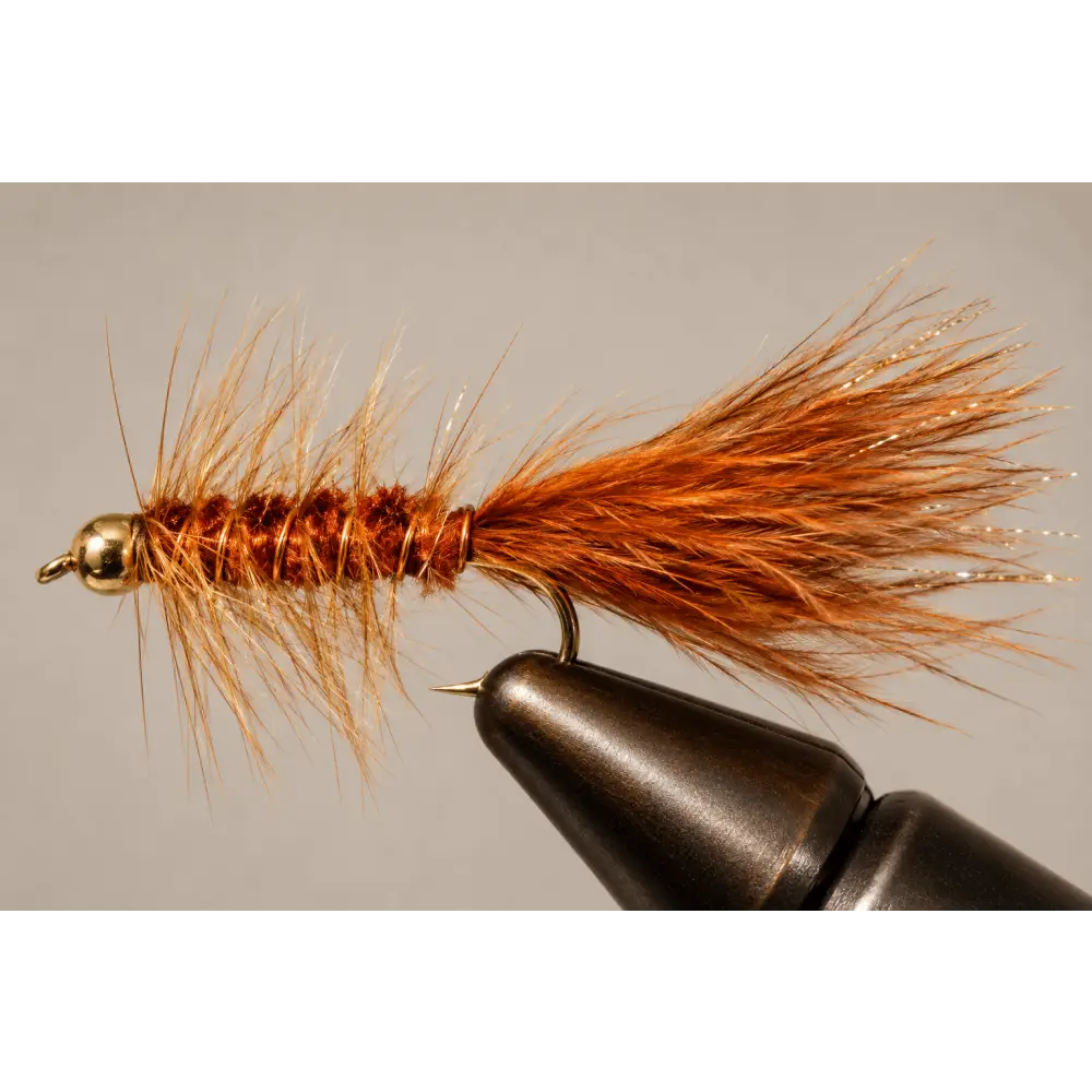 Bead Head Woolly Bugger Fly – 7 Colors - Brown / 4 / 3 Pack - Fishing Flies