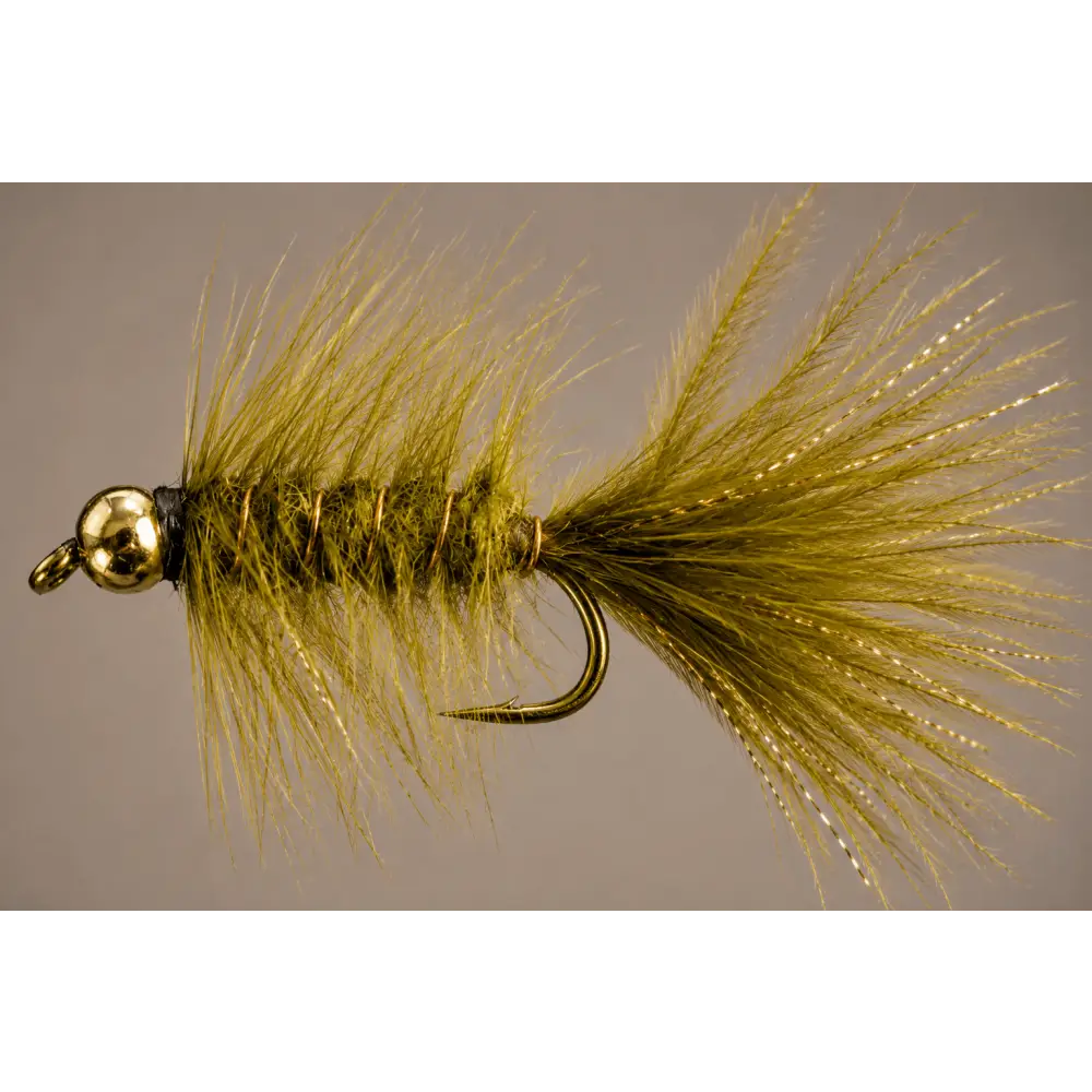 Bead Head Woolly Bugger Fly – 7 Colors - Olive / 4 / 3 Pack - Fishing Flies
