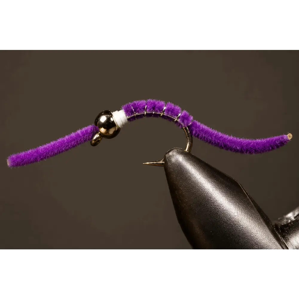BH Silver Belly Worm | Color: Pink Purple | Size: 8 10 12 - 3 Pack - Artificial Fishing Flies
