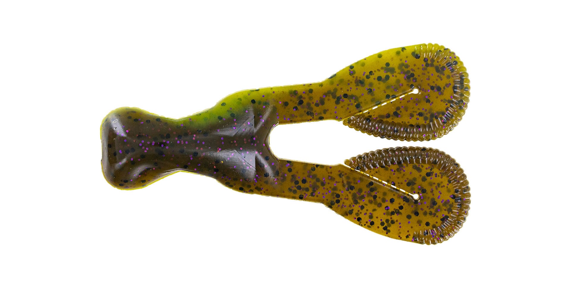 Big Bite Baits Scentsation Ramtail 3.5’’, Scented Jig Trailer 9 Colors | Color: Green Pumpkin Scupper Purple Bully