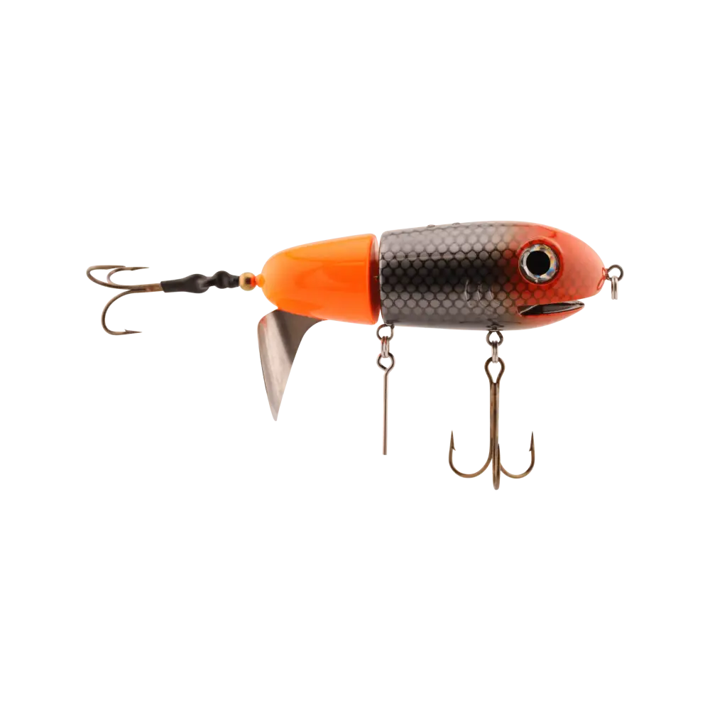 BigMakk 8’’ Trophy Topwater Lure – No Roll Keel + Counterclockwise Tail Prop | EBS Sound | Color: Heat Seeker Disco