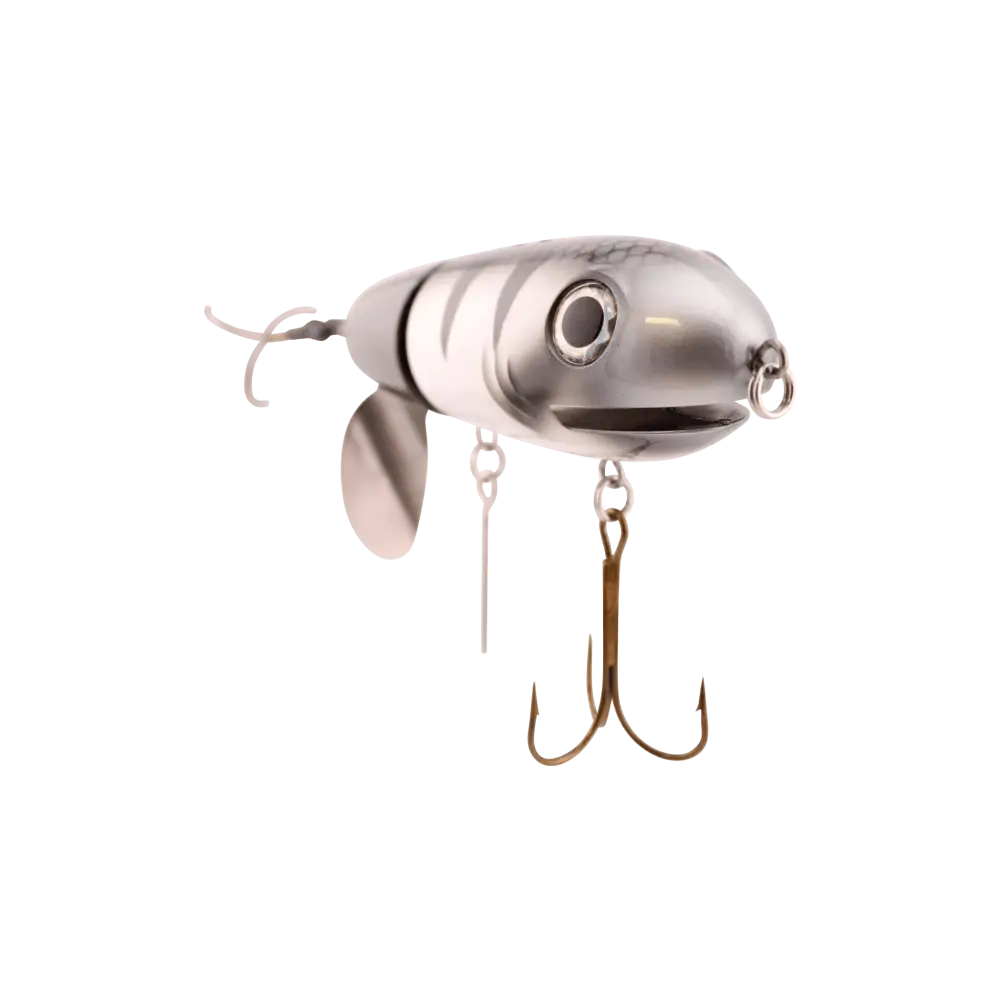 BigMakk 8’’ Trophy Topwater Lure – No Roll Keel + Counterclockwise Tail Prop | EBS Sound | Color: Heat Seeker Disco