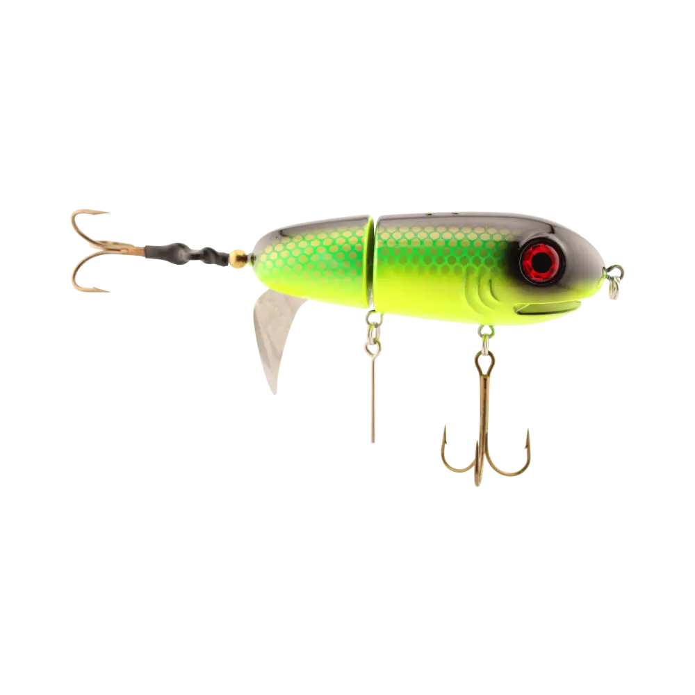 BigMakk 8’’ Trophy Topwater Lure – No Roll Keel + Counterclockwise Tail Prop | EBS Sound | Color: Heat Seeker Disco