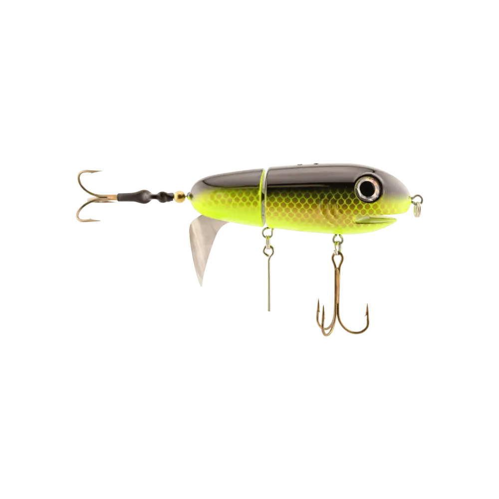 BigMakk 8’’ Trophy Topwater Lure – No Roll Keel + Counterclockwise Tail Prop | EBS Sound | Color: Heat Seeker Disco