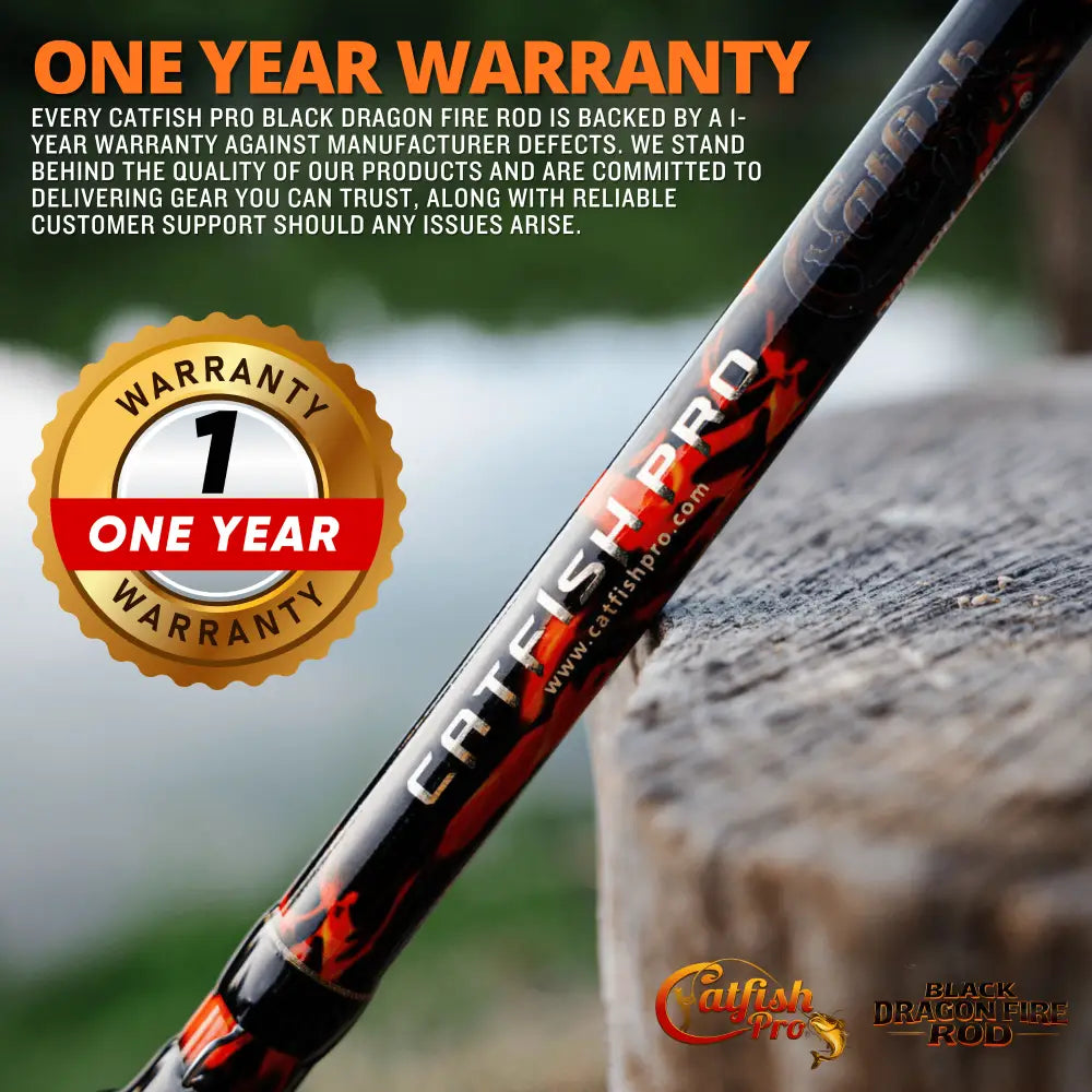 Black Dragon Fire Casting Rod | Action: Medium Medium-Heavy Heavy - Catfish