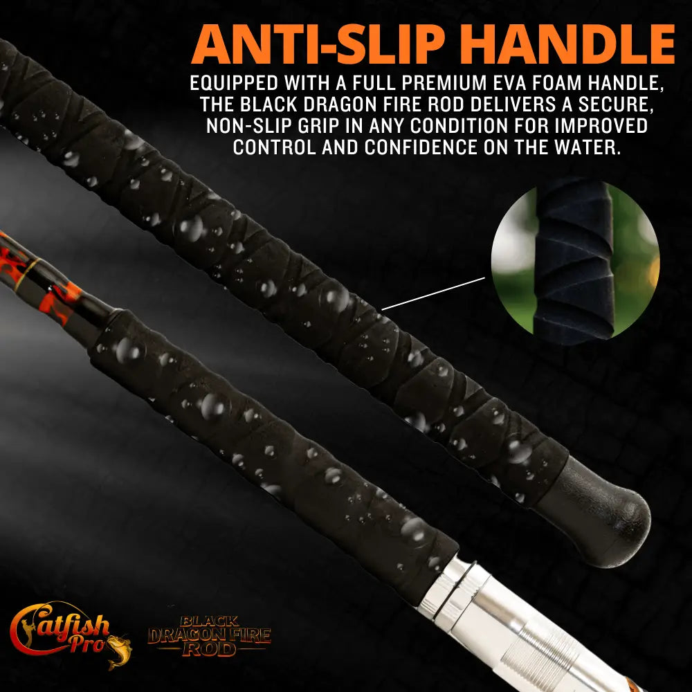 Black Dragon Fire Casting Rod | Action: Medium Medium-Heavy Heavy - Catfish