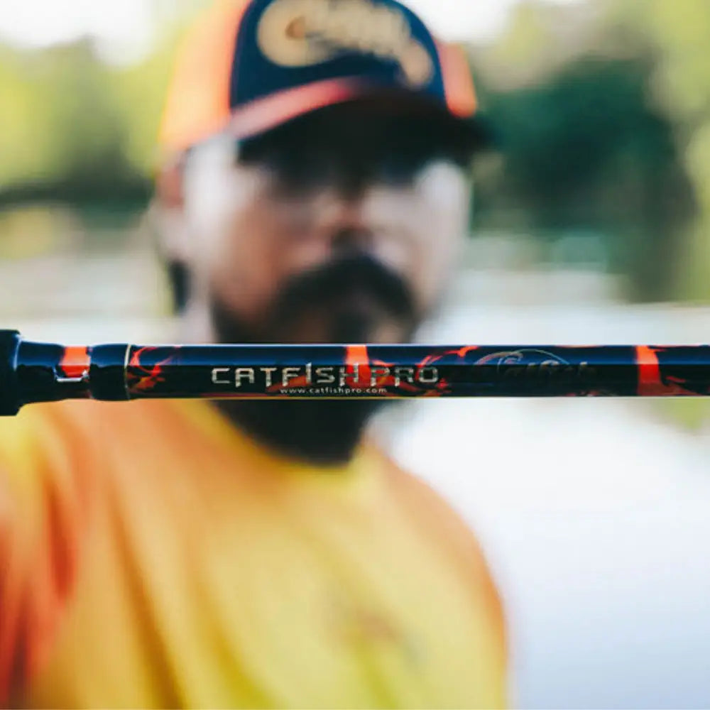 Black Dragon Fire Spinning Glow Rod | Action: Medium Medium-Heavy Heavy - Catfish