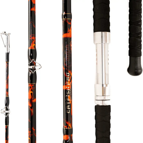Black Dragon Fire Spinning Glow Rod | Action: Medium Medium-Heavy Heavy - Catfish