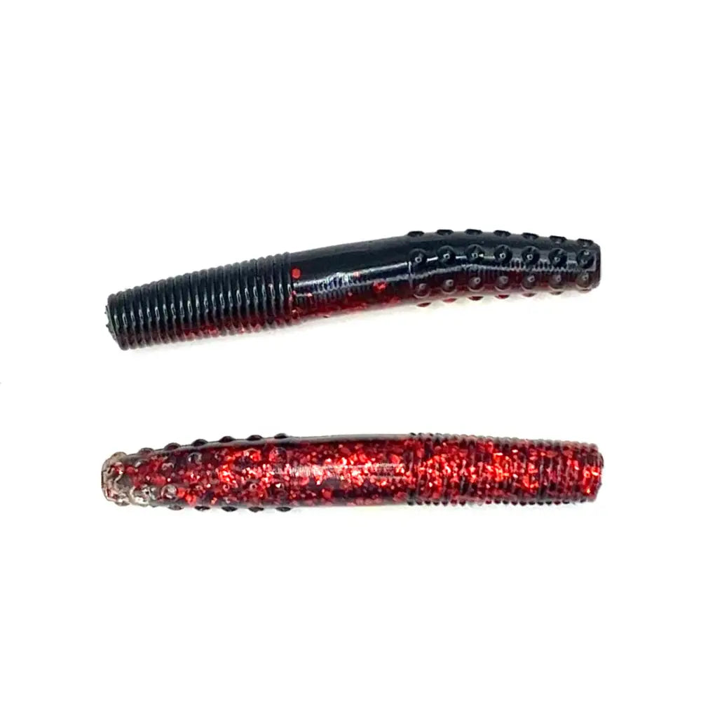 BoDa Ned 2.7’’ Rig Bait – 10-Pack | Hendrix Fishing Co. | Color(s): Red Glitz Green Pumpkin White PB&J Rusty Heat Midas