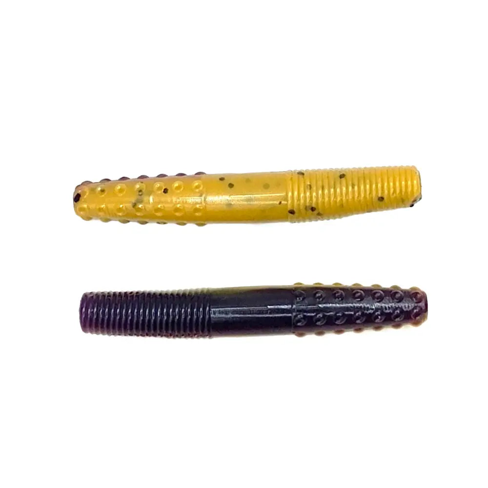 BoDa Ned 2.7’’ Rig Bait – 10-Pack | Hendrix Fishing Co. | Color(s): Red Glitz Green Pumpkin White PB&J Rusty Heat Midas
