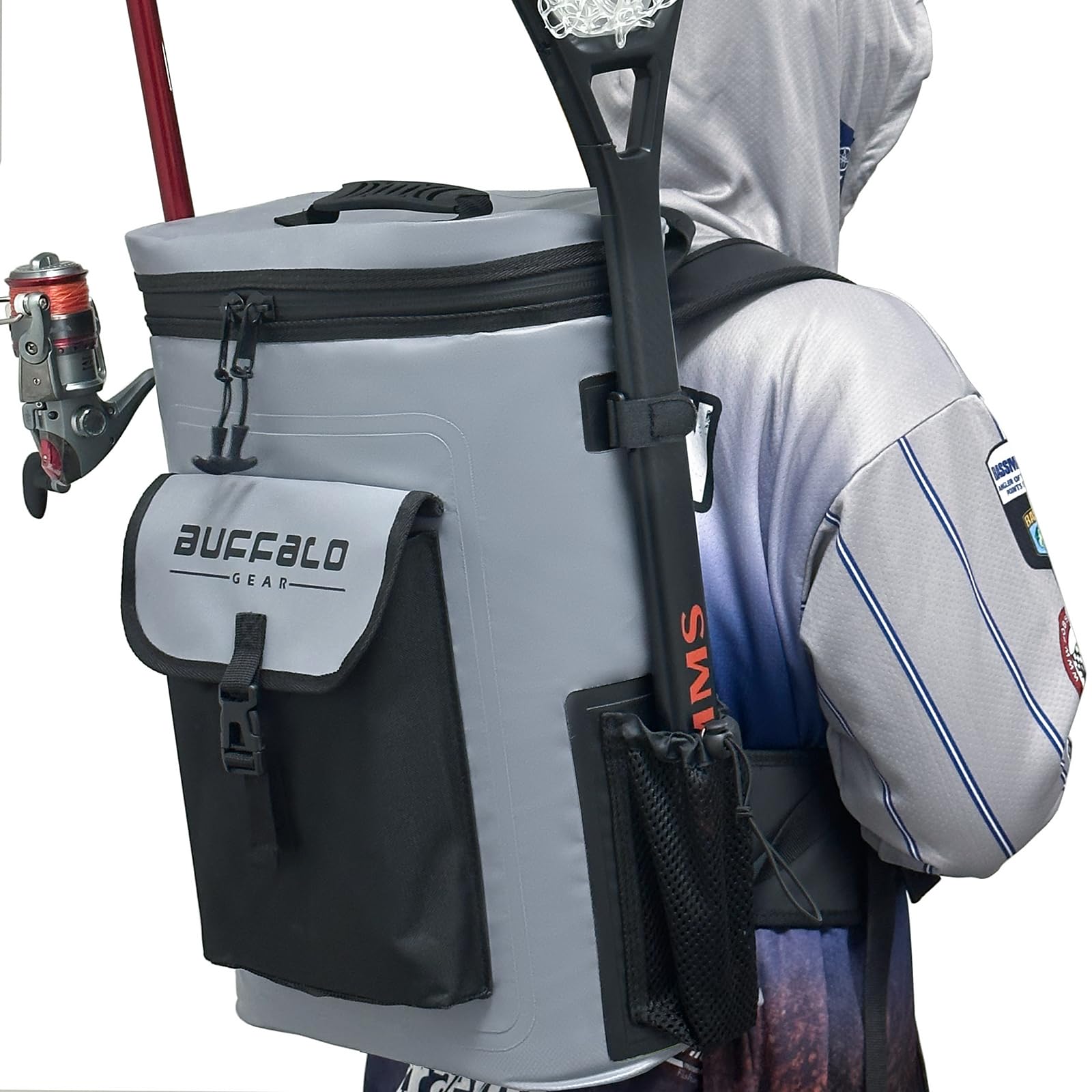 Buffalo Gear 31QT Fish Cooler Backpack Bag - Gray