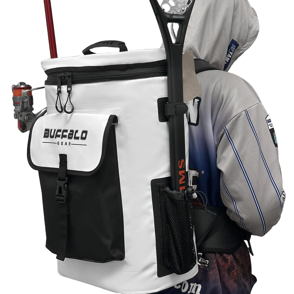 Buffalo Gear 31QT Fish Cooler Backpack Bag - White