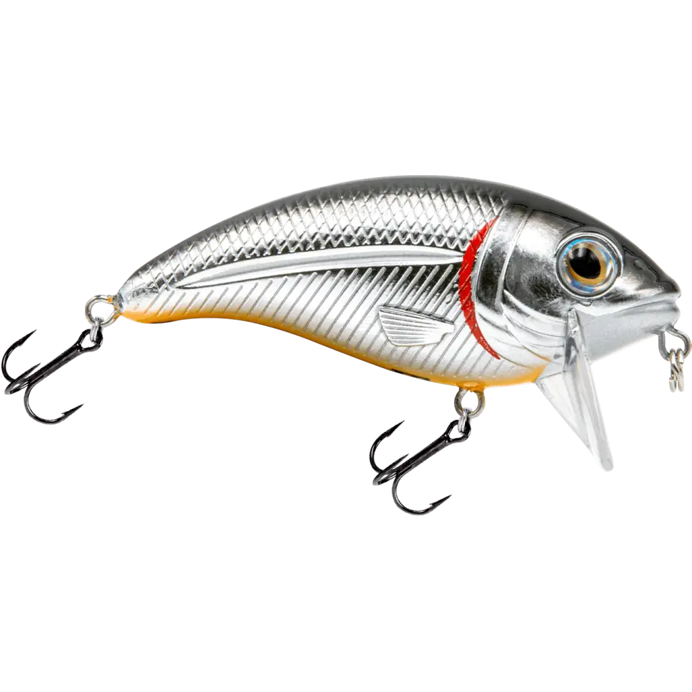 Bull Nose Shallow Crankbait for Bass & Walleye – EBS Sound Technology | Color: Black Back Chrome Shad Chartreuse