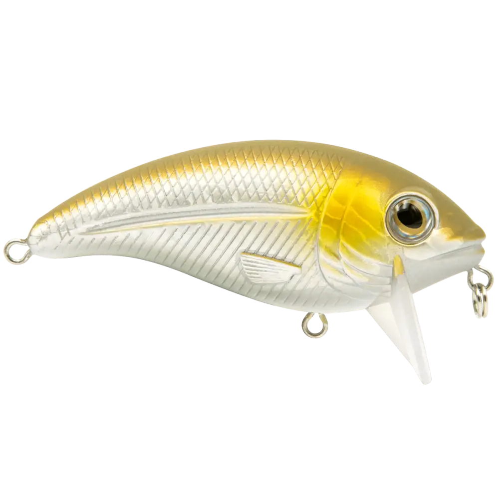 Bull Nose Shallow Crankbait for Bass & Walleye – EBS Sound Technology | Color: Black Back Chrome Shad Chartreuse