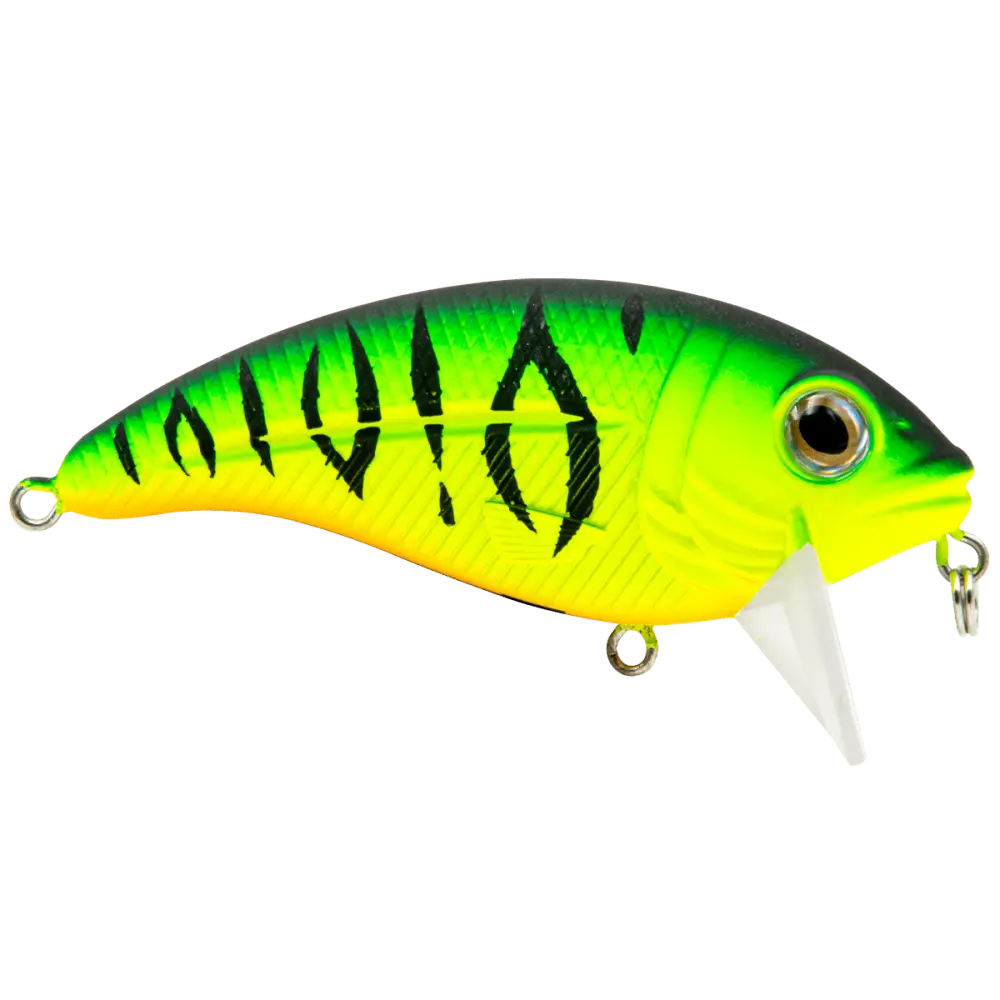 Bull Nose Shallow Crankbait for Bass & Walleye – EBS Sound Technology | Color: Black Back Chrome Shad Chartreuse