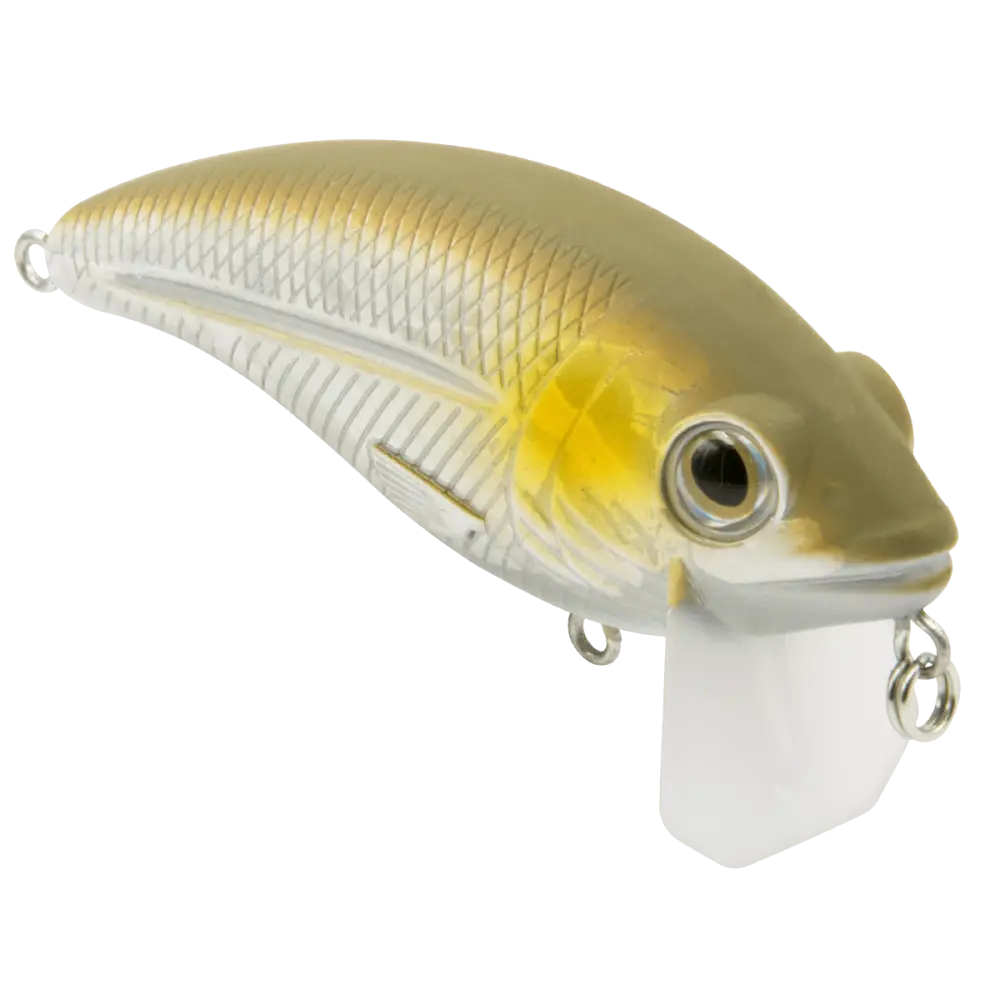 Bull Nose Shallow Crankbait for Bass & Walleye – EBS Sound Technology | Color: Black Back Chrome Shad Chartreuse