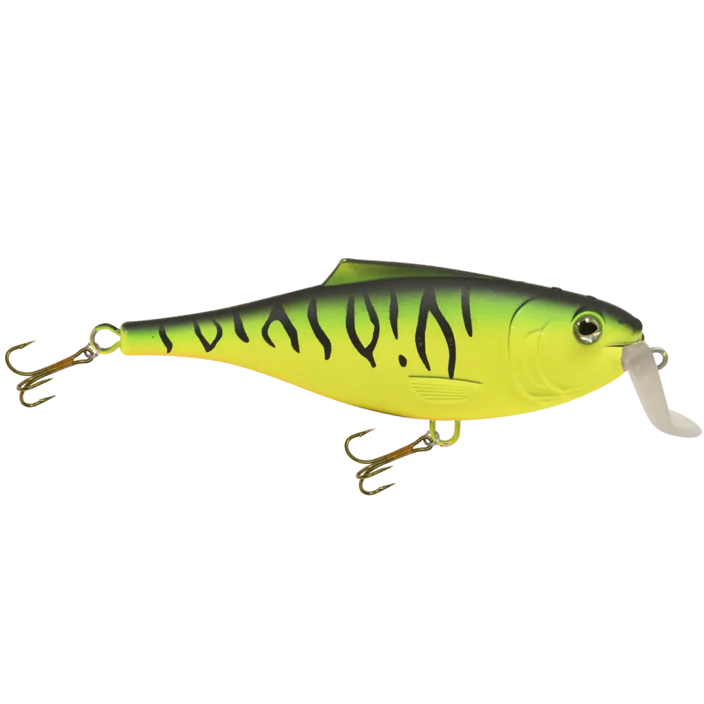BullDozer Shallow-Diving Crankbait for Musky Pike & Walleye – EBS Sound Technology | Color Sound: Natural Perch
