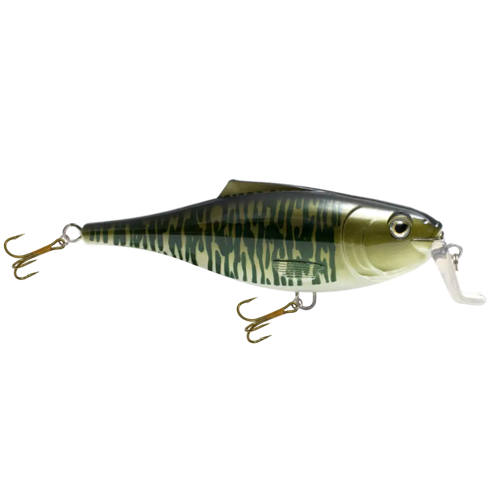 BullDozer Shallow-Diving Crankbait for Musky Pike & Walleye – EBS Sound Technology | Color Sound: Natural Perch