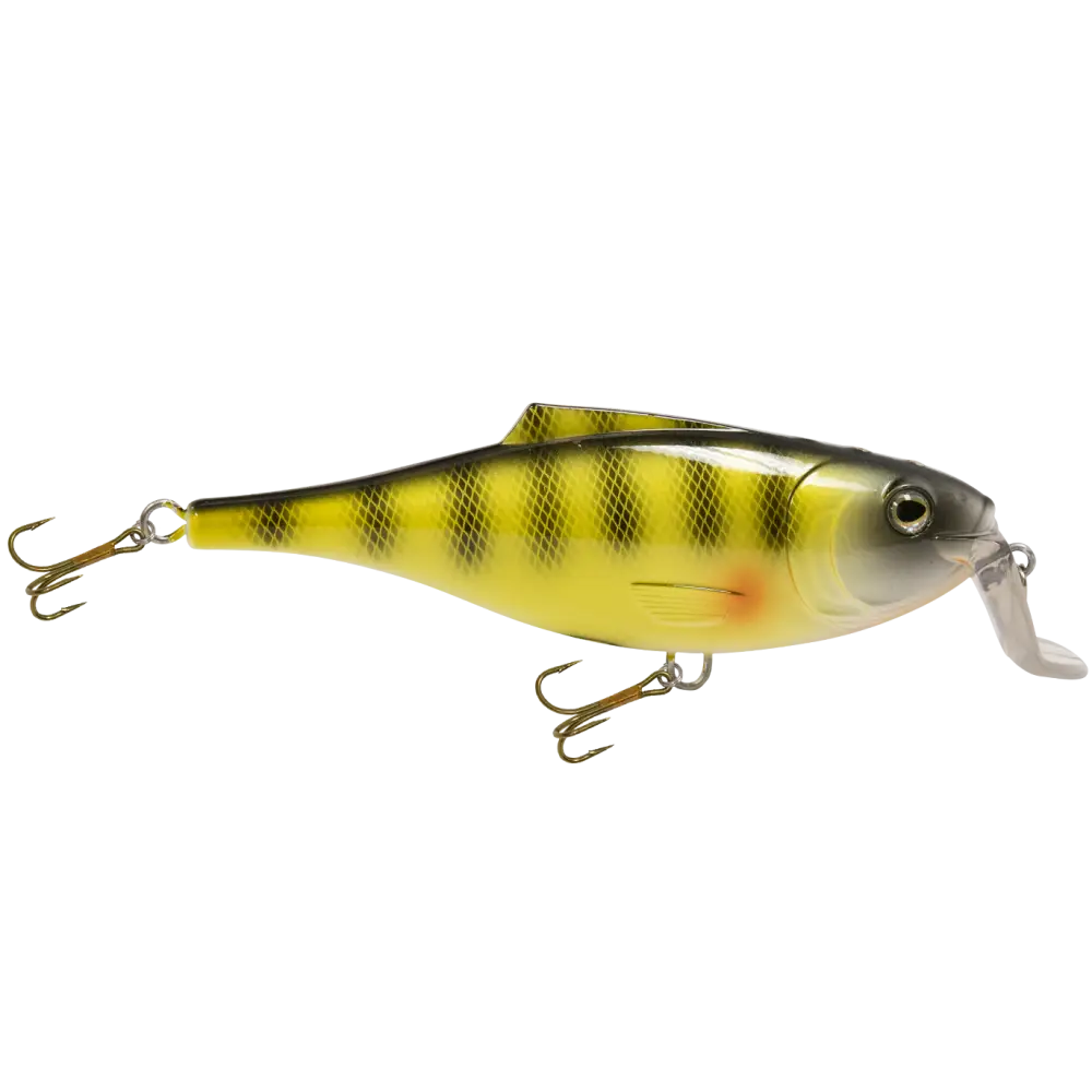 BullDozer Shallow-Diving Crankbait for Musky Pike & Walleye – EBS Sound Technology | Color Sound: Natural Perch