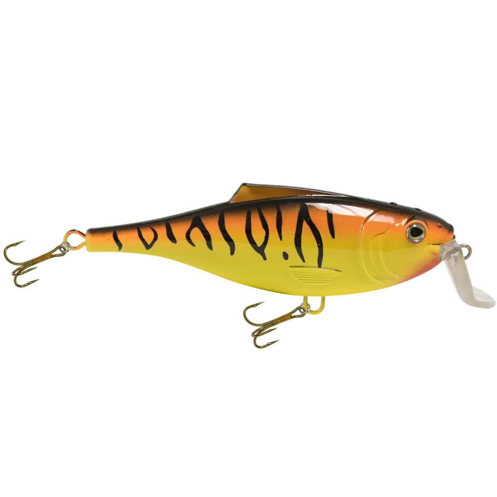 BullDozer Shallow-Diving Crankbait for Musky Pike & Walleye – EBS Sound Technology | Color Sound: Natural Perch