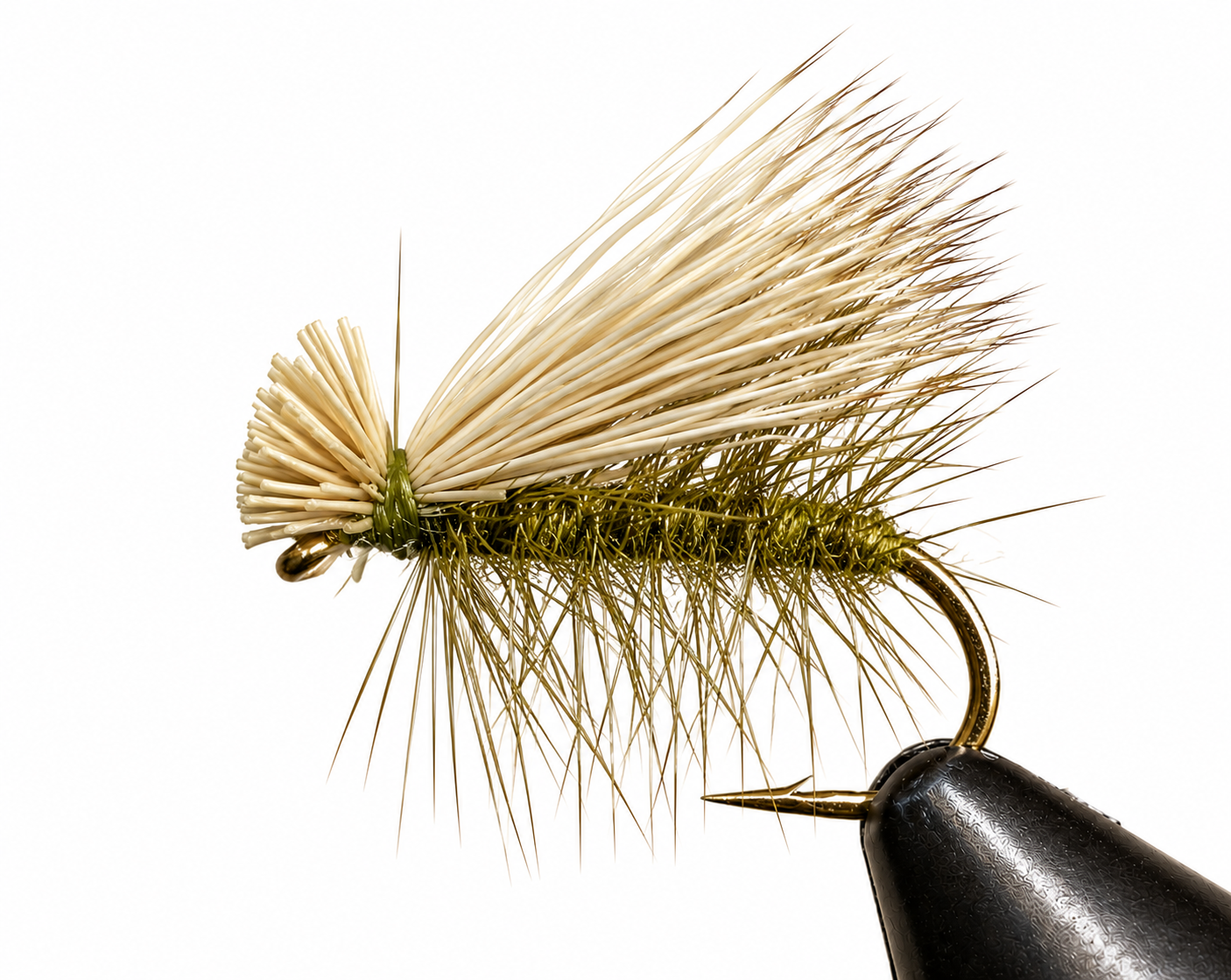Caddis - Elk Hair | Color: Black Brown Olive Orange Peacock Tan Yellow | Size: 08 10 12 14 16 18 20 - 3 Pack