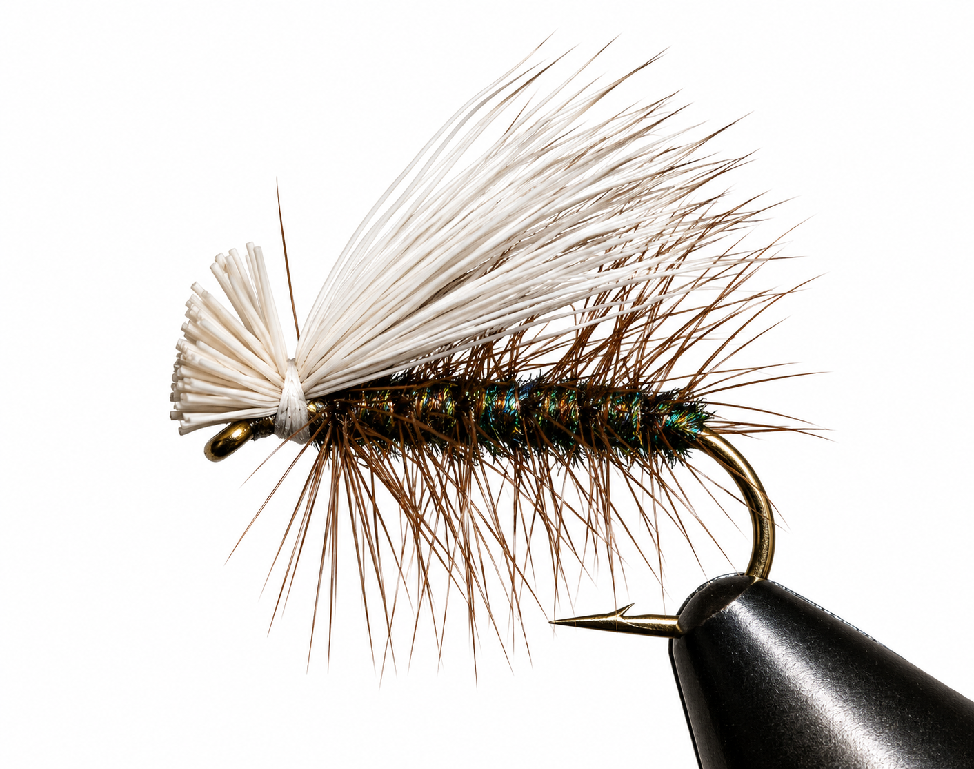 Caddis - Elk Hair | Color: Black Brown Olive Orange Peacock Tan Yellow | Size: 08 10 12 14 16 18 20 - 3 Pack