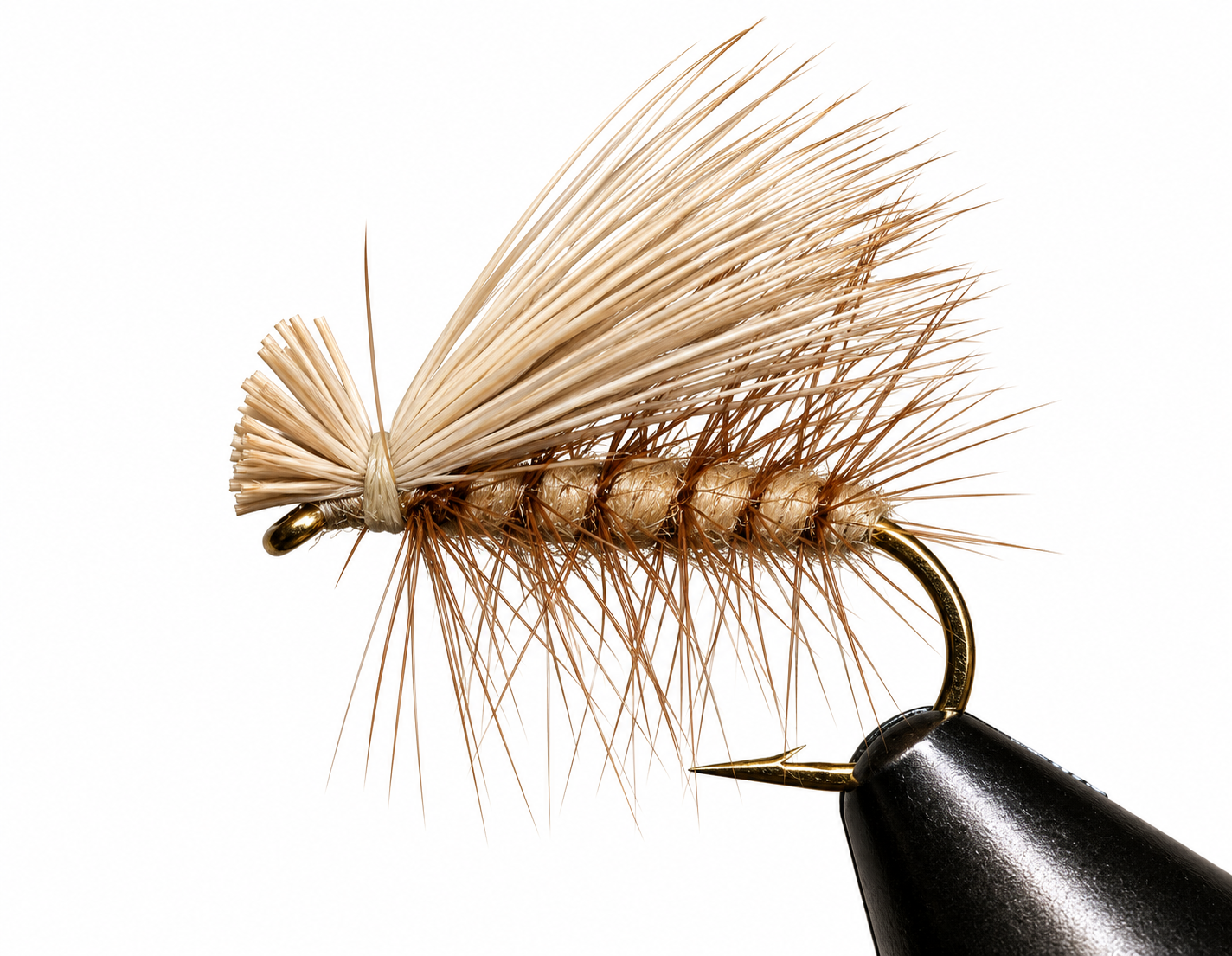 Caddis - Elk Hair | Color: Black Brown Olive Orange Peacock Tan Yellow | Size: 08 10 12 14 16 18 20 - 3 Pack