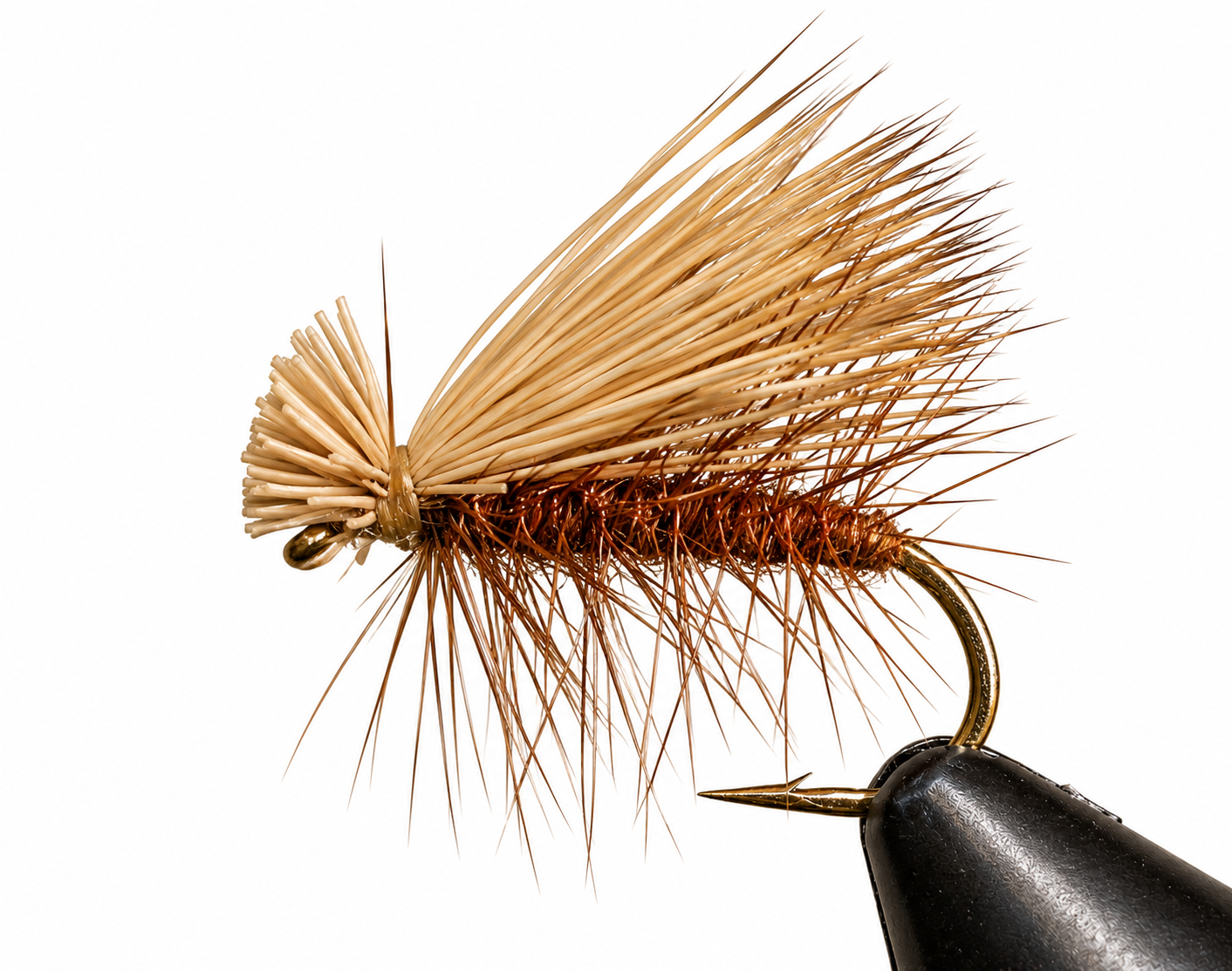 Caddis - Elk Hair | Color: Black Brown Olive Orange Peacock Tan Yellow | Size: 08 10 12 14 16 18 20 - 3 Pack