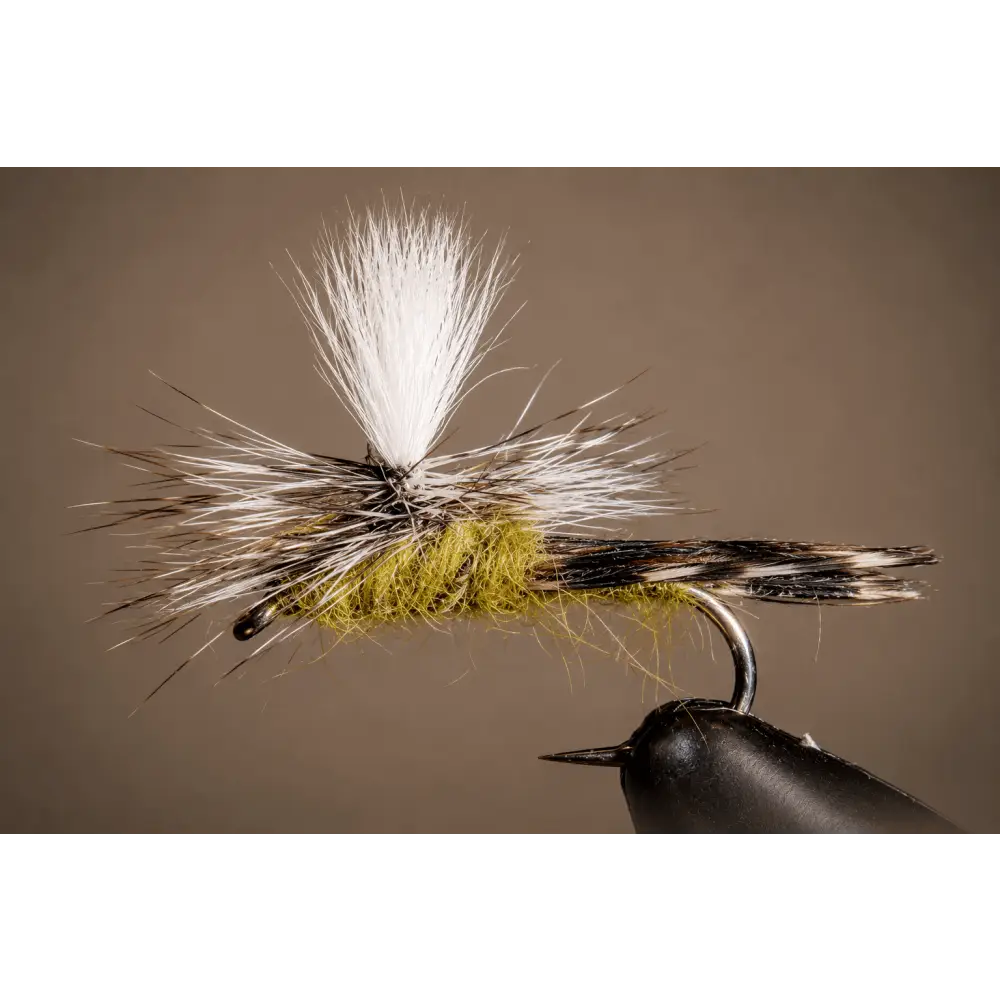 Caddis - Parachute | Color: Olive Tan Grey | Size: 10 12 14 16 18 20 8 - 3 Pack - Artificial Fishing Flies