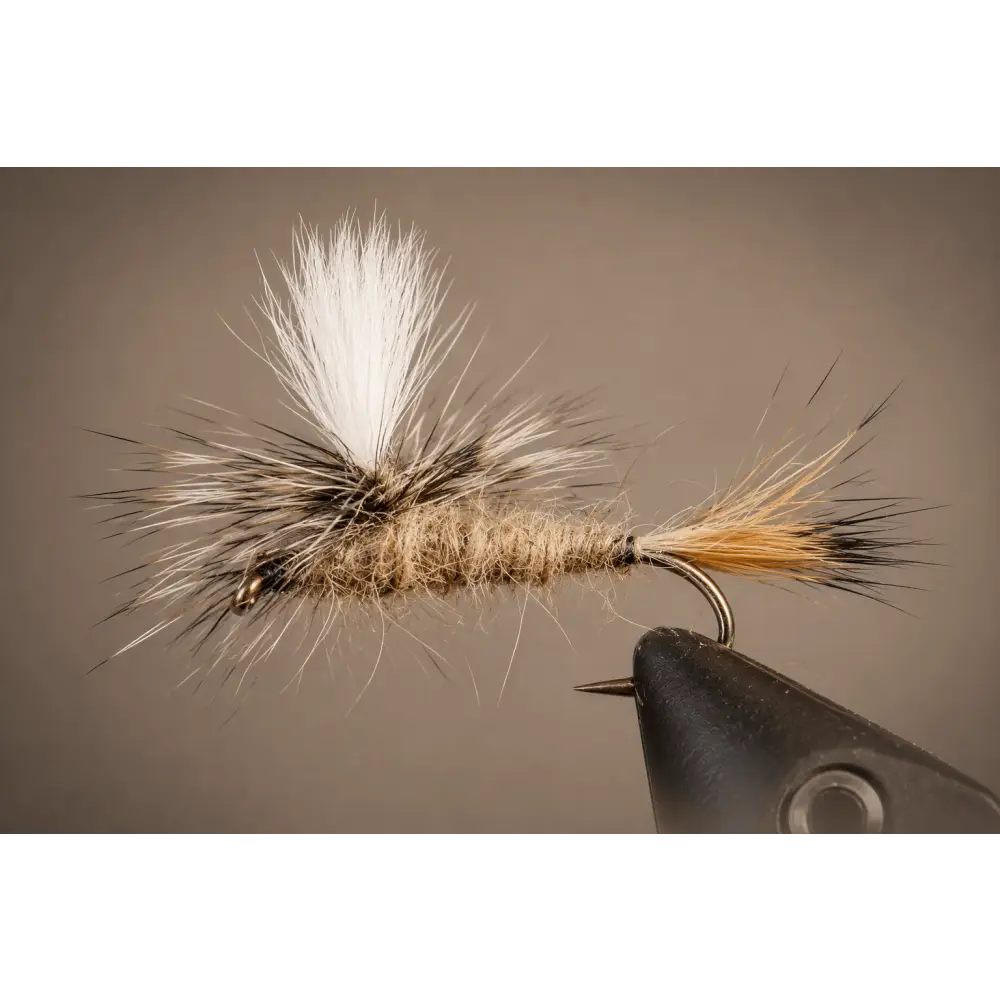 Caddis - Parachute | Color: Olive Tan Grey | Size: 10 12 14 16 18 20 8 - 3 Pack - Artificial Fishing Flies