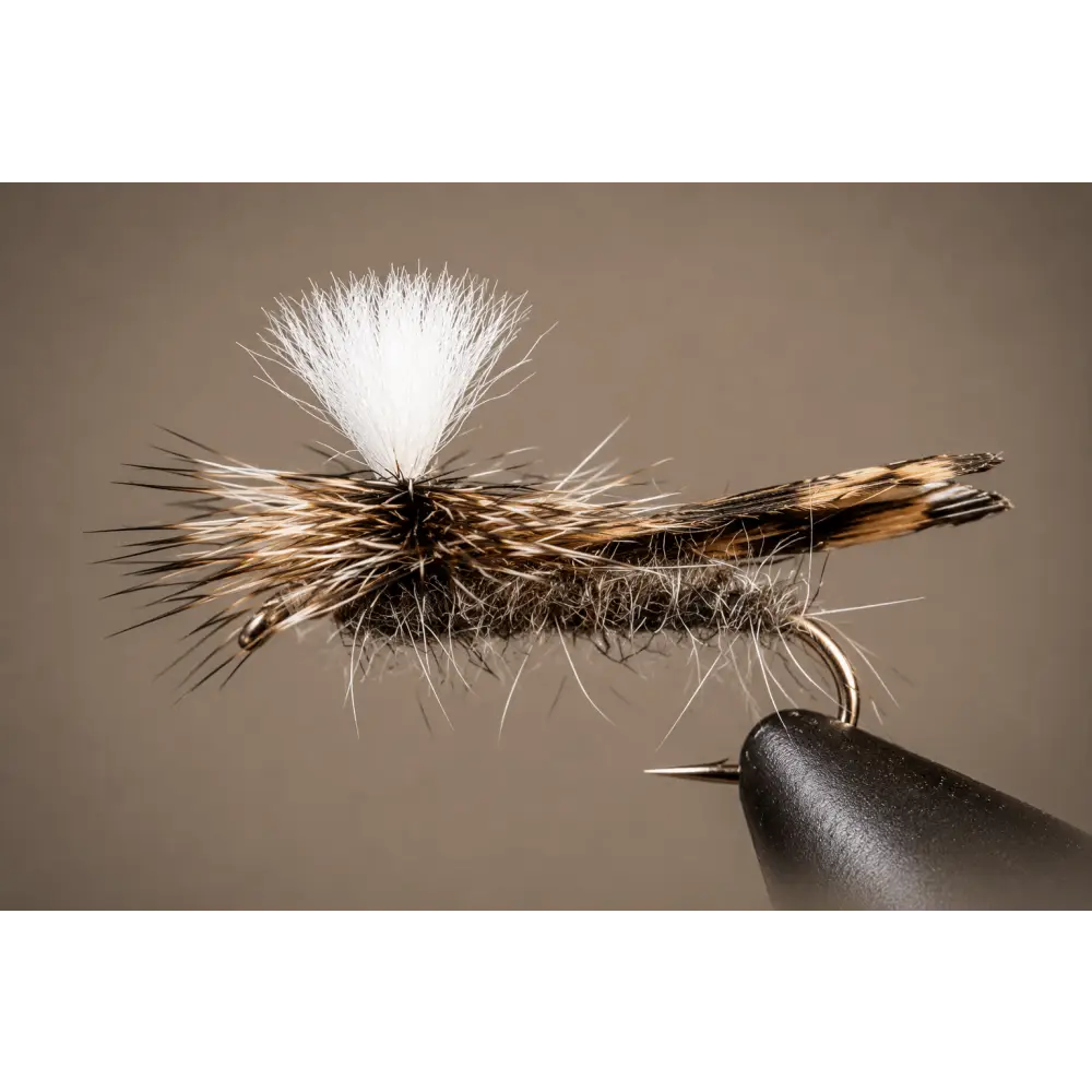 Caddis - Parachute | Color: Olive Tan Grey | Size: 10 12 14 16 18 20 8 - 3 Pack - Artificial Fishing Flies