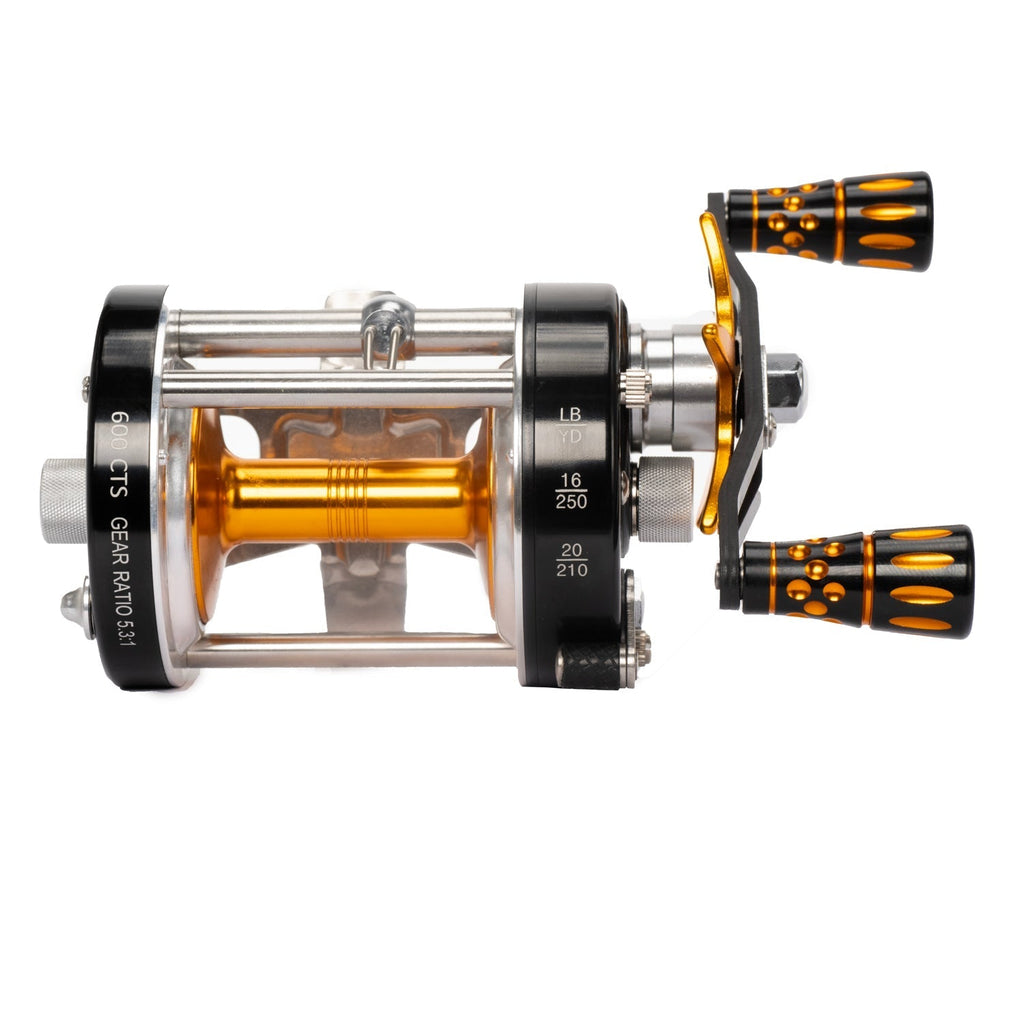 Catfish Pro 600CTS Round Baitcaster Reel Carbon Drag 6 + 1 Bearings