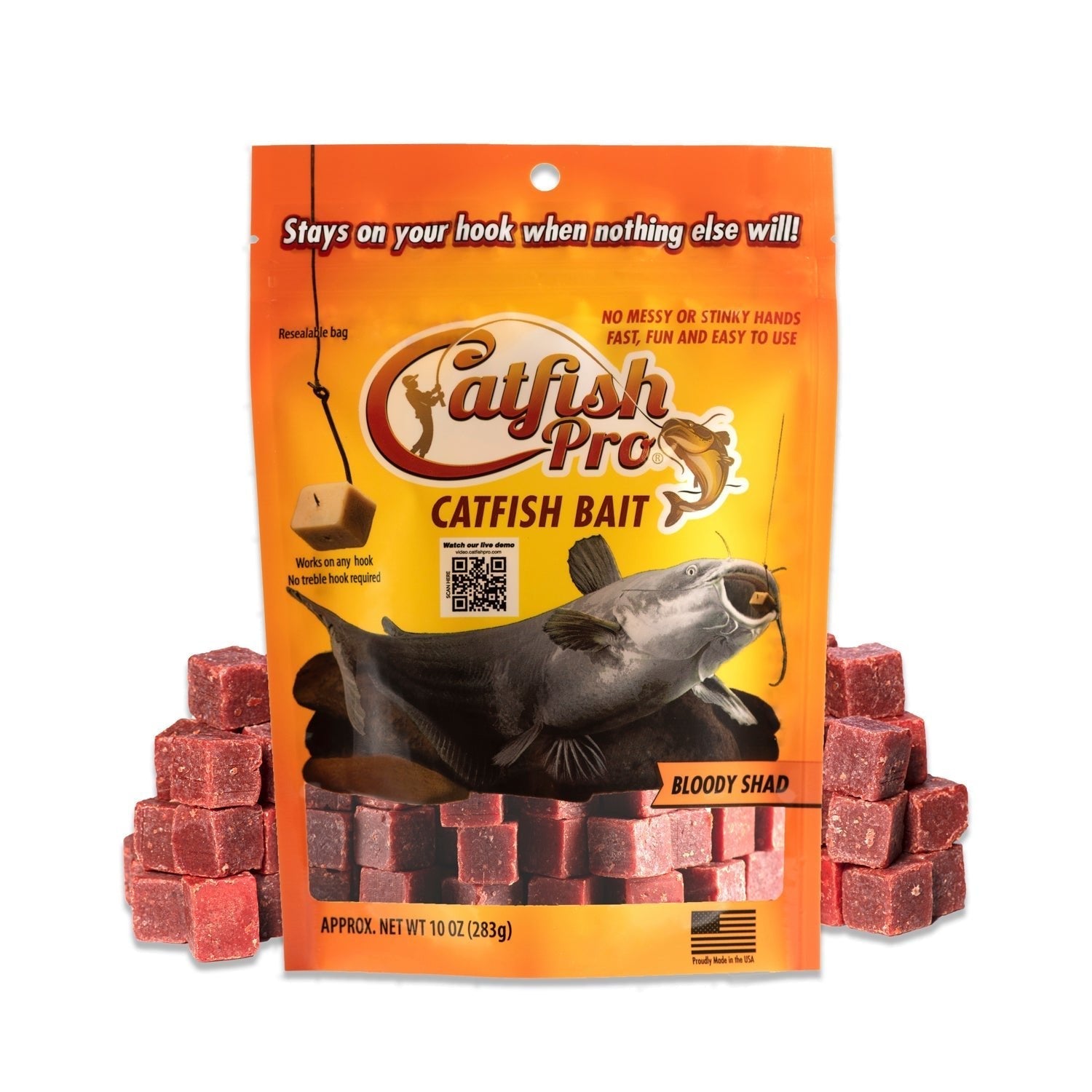 Catfish Pro Bloody Shad Bait – Concentrated Natural Oil & Protein Formula