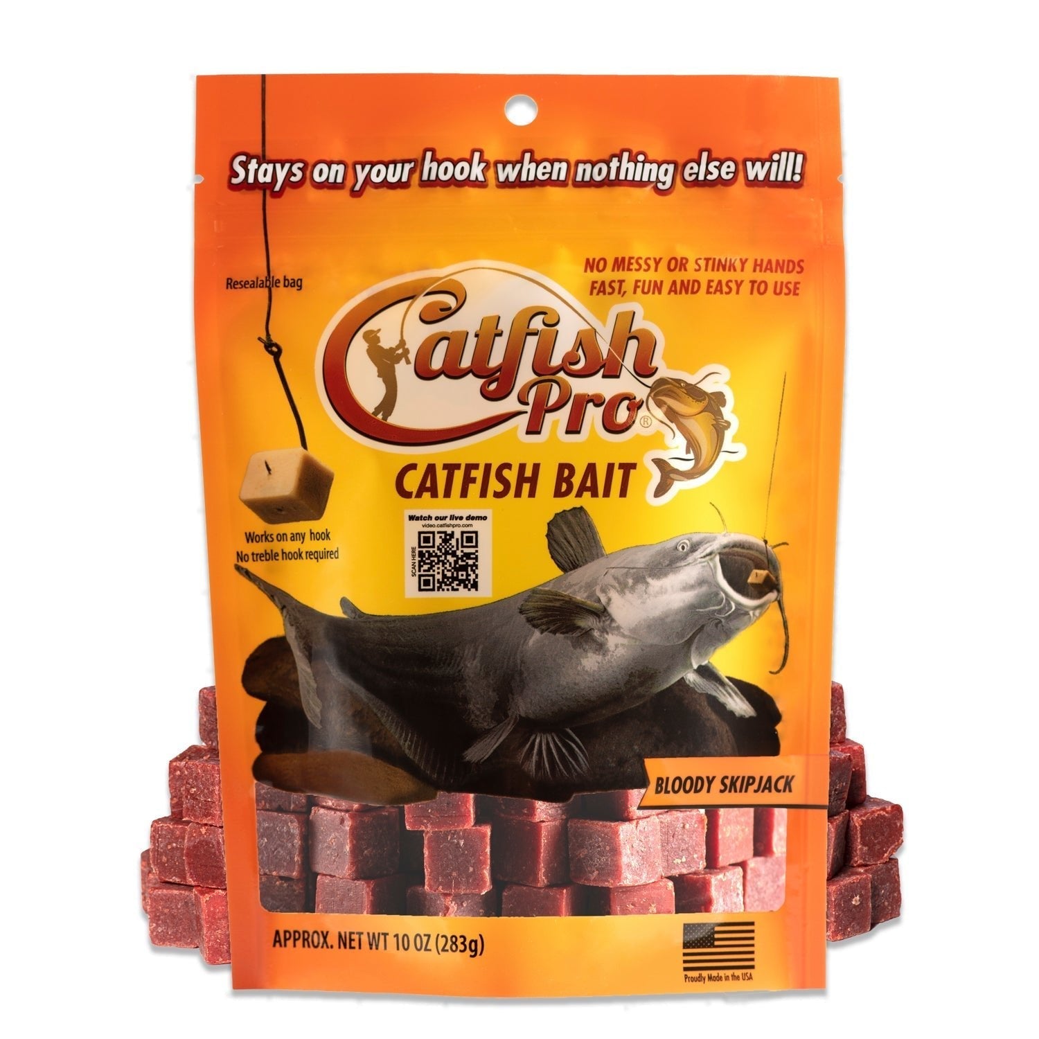 Catfish Pro Bloody Skipjack Bait – Concentrated Natural Oil & Protein Formula