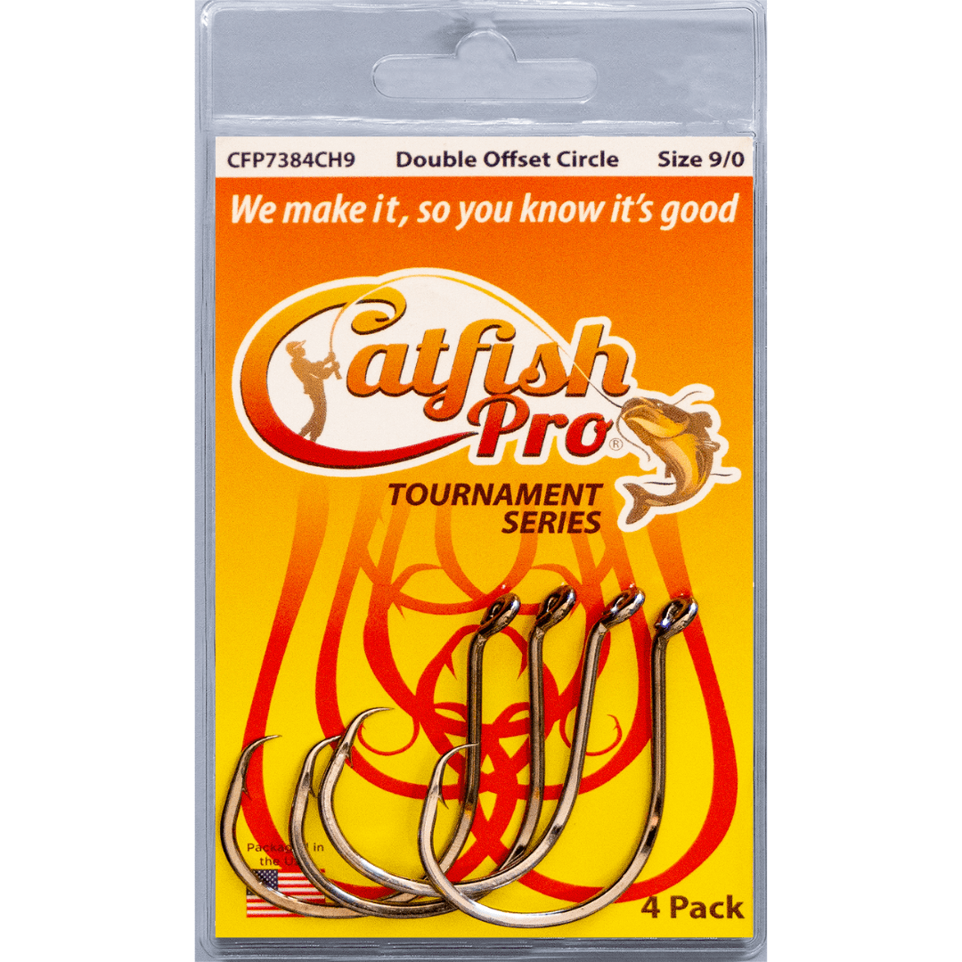 Catfish Pro Double Offset Circle Hooks - 1 Single Pack (4 Hooks)