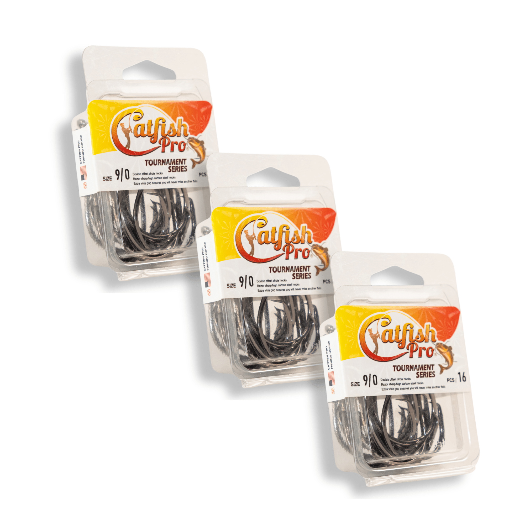 Catfish Pro Double Offset Circle Hooks - 3 - 48