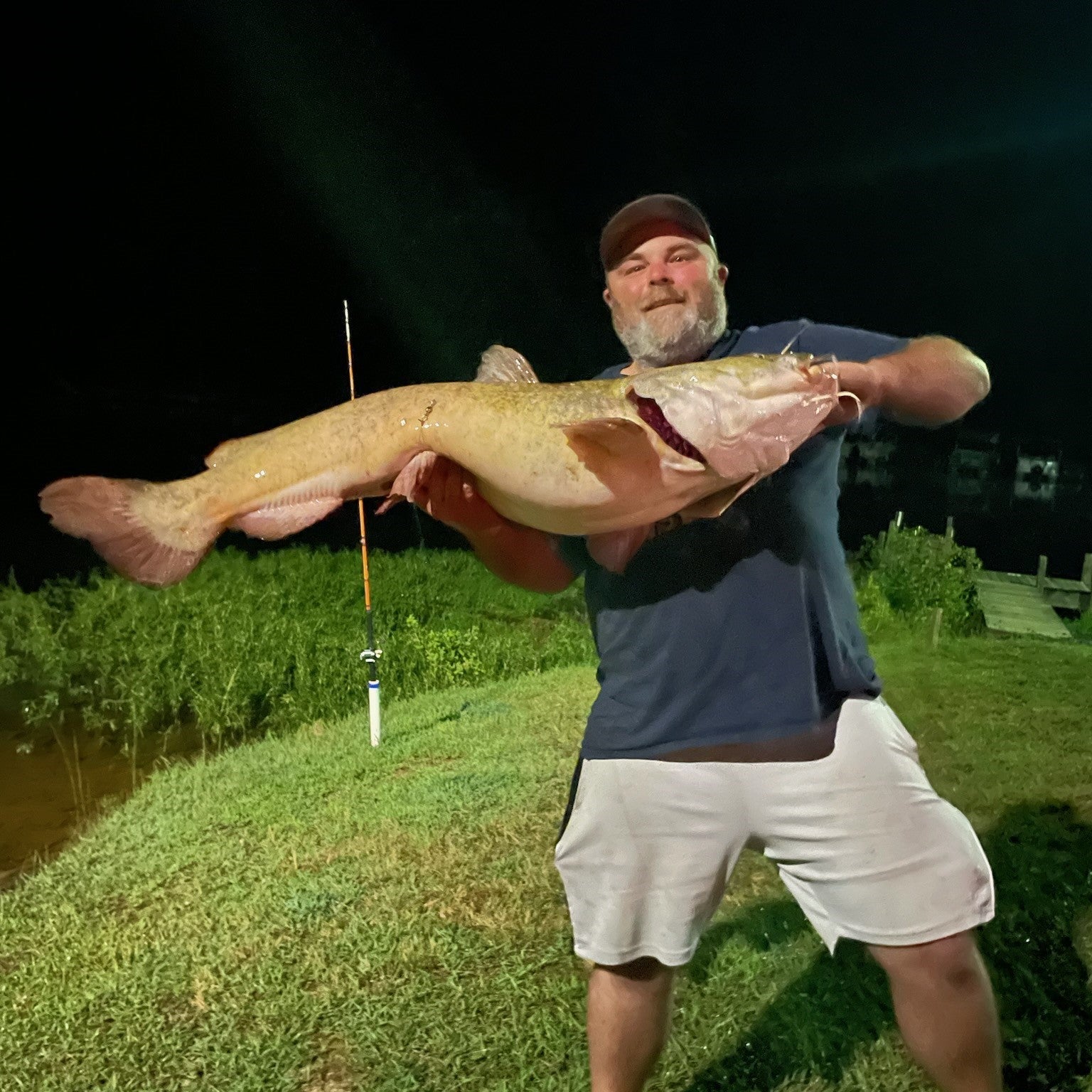 Catfish Pro Tournament Series Casting Rod – S-Glass/Carbon Blank | Glow Tip | Medium-Heavy & Heavy | Bundle Save::