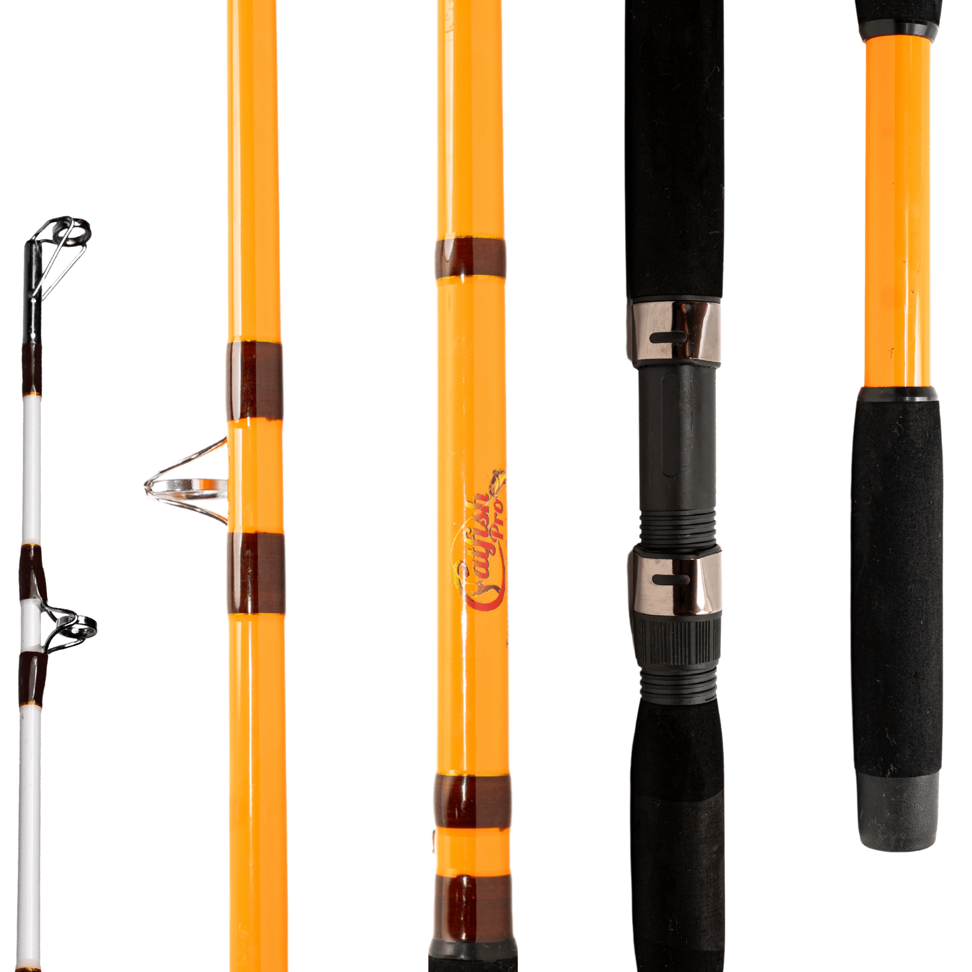 Catfish Pro Tournament Series Casting Rod – S-Glass/Carbon Blank | Glow Tip | Medium-Heavy & Heavy | Bundle Save::
