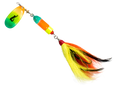 Classic Killer Bucktail Inline Spinner for Musky Pike & Walleye – EBS Sound Technology | Color Sound: Fire Tiger