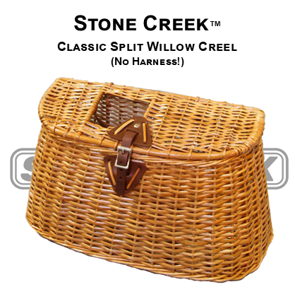 Classic Split Willow Creels | Size: 16’’ Creel w/ Leather Harness 16’ - No/Harness Only Economy - Fishing