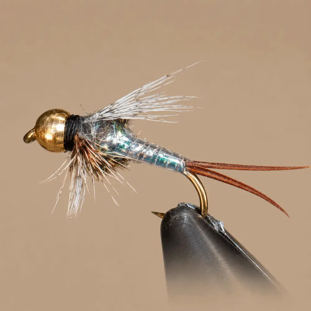 Copper John | Color: Black Chartreuse Green Pearl Purple Red | Size: 10 12 14 16 18 20 - Artificial Fishing Flies