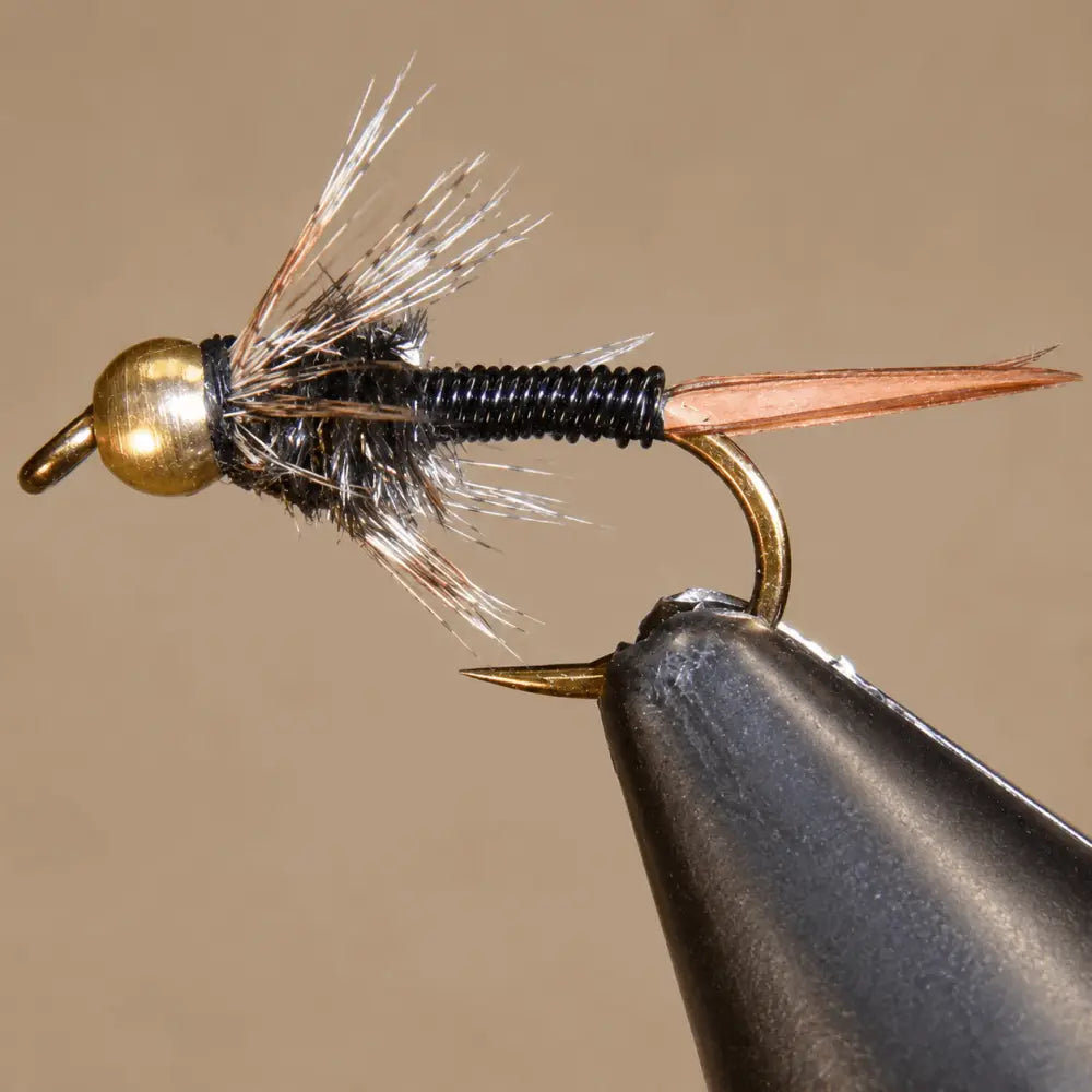 Copper John | Color: Black Chartreuse Green Pearl Purple Red | Size: 10 12 14 16 18 20 - 3 Pack - Artificial Fishing