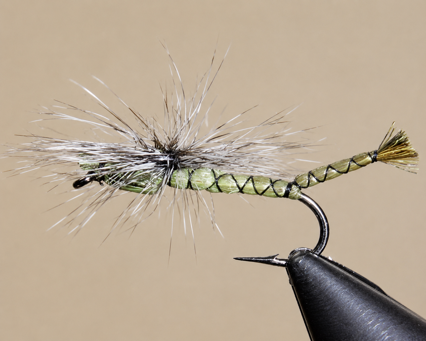 Damselfly Parachute | Color: Blue Olive | Size: 6 8 10 12 14 - Artificial Fishing Flies