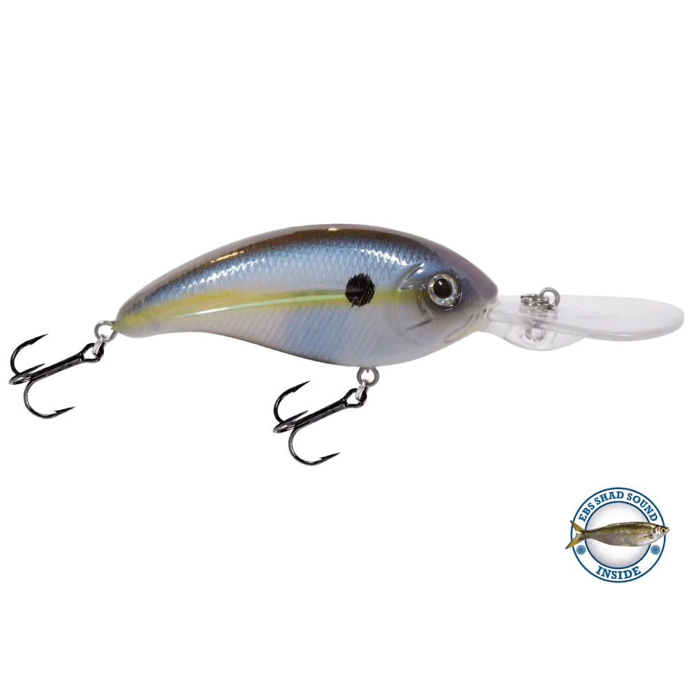 Deep Impact 12 Mid-Depth Crankbait – EBS Sound Technology | Color: Bluegill Chartreuse Shad Sunrise Clearwater Real