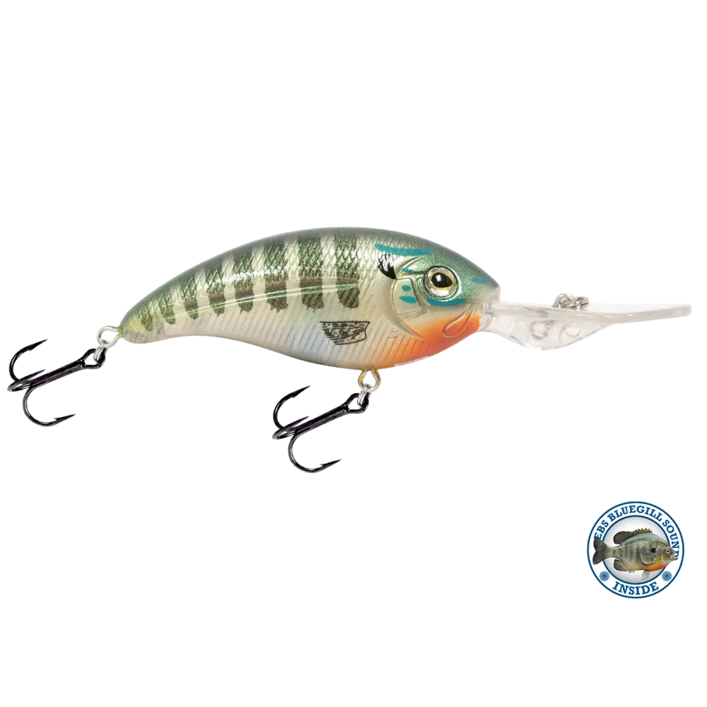 Deep Impact 12 Mid-Depth Crankbait – EBS Sound Technology | Color: Bluegill Chartreuse Shad Sunrise Clearwater Real
