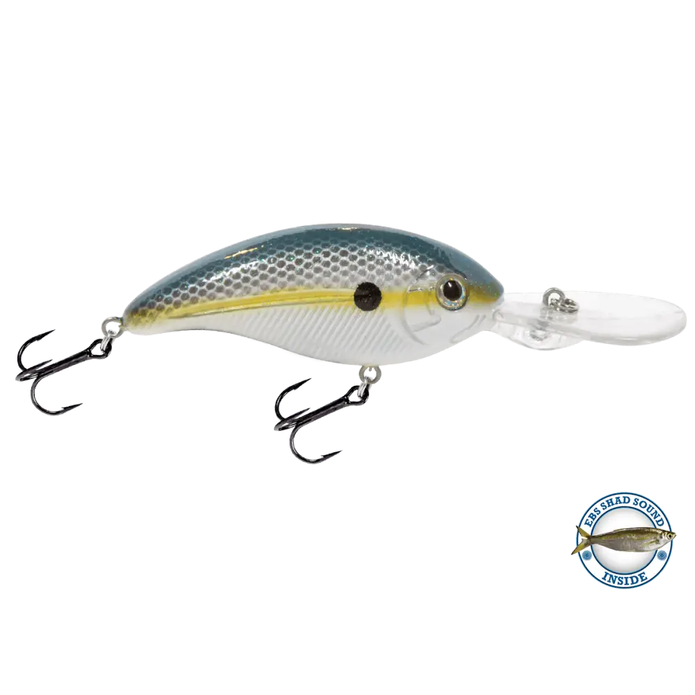 Deep Impact 12 Mid-Depth Crankbait – EBS Sound Technology | Color: Bluegill Chartreuse Shad Sunrise Clearwater Real