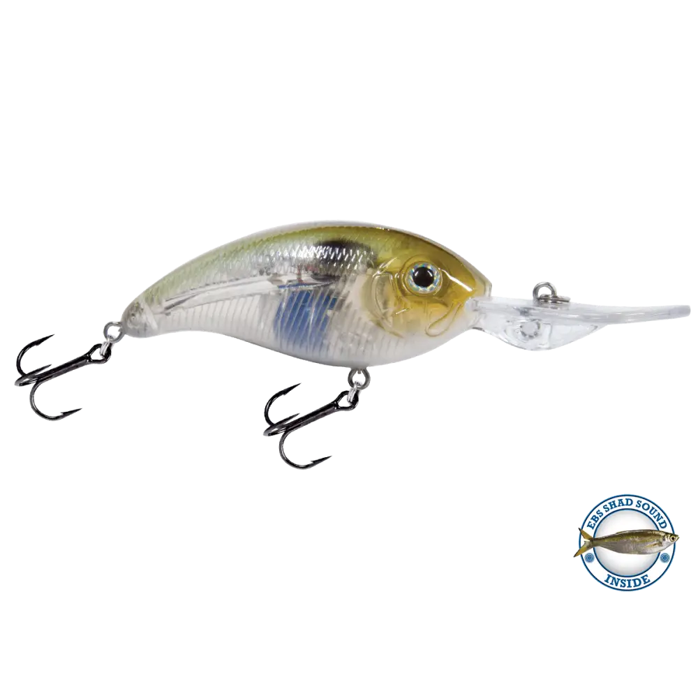 Deep Impact 12 Mid-Depth Crankbait – EBS Sound Technology | Color: Bluegill Chartreuse Shad Sunrise Clearwater Real