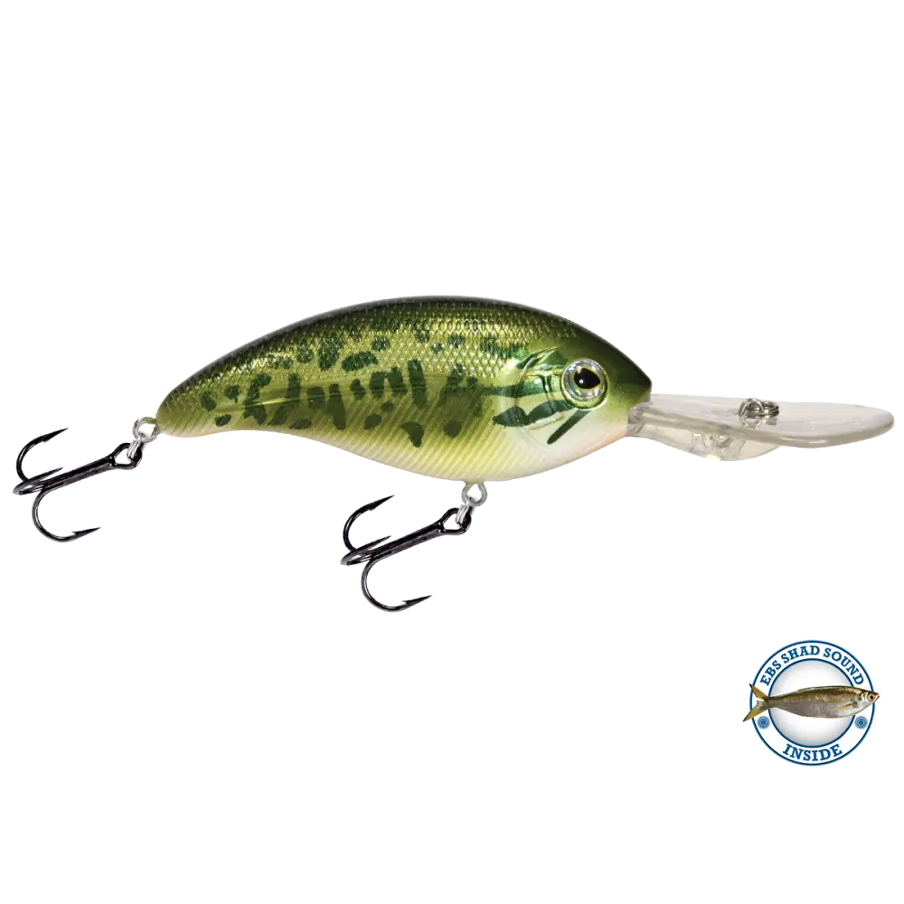 Deep Impact 18 Deep-Diving Crankbait – EBS Sound Technology | Color: Baby Bass Chartreuse Sunrise Shad Ginrin XXX True
